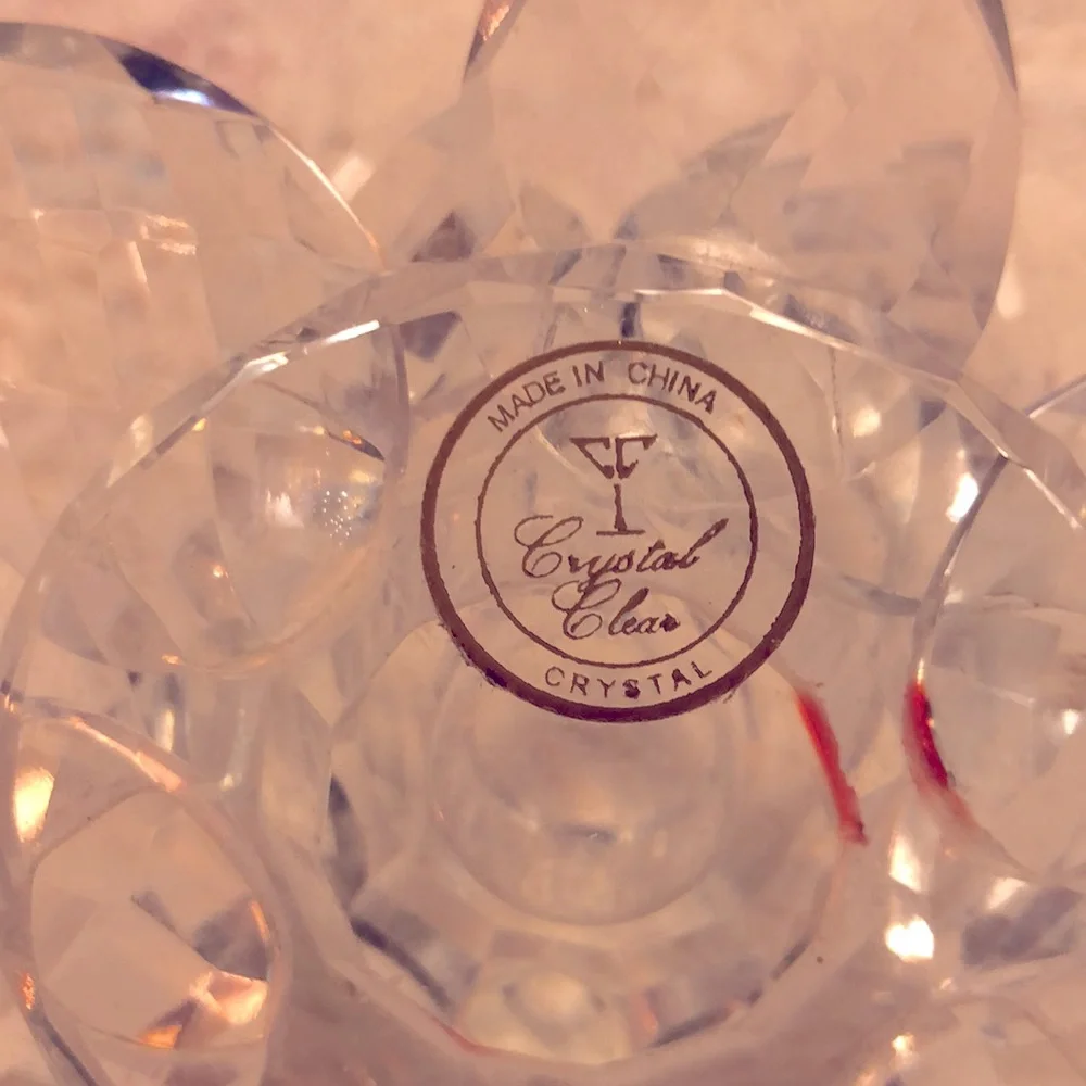 Crystal Lotus Candle Holders 5”x 3.25”